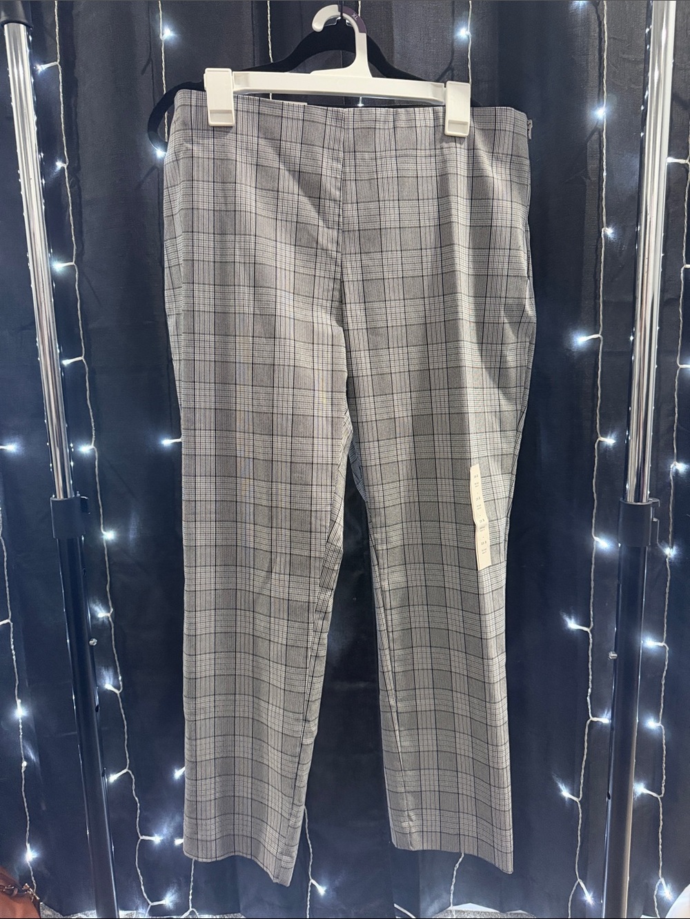 Gray Plaid Dress Pants - Classic Tailored Fit